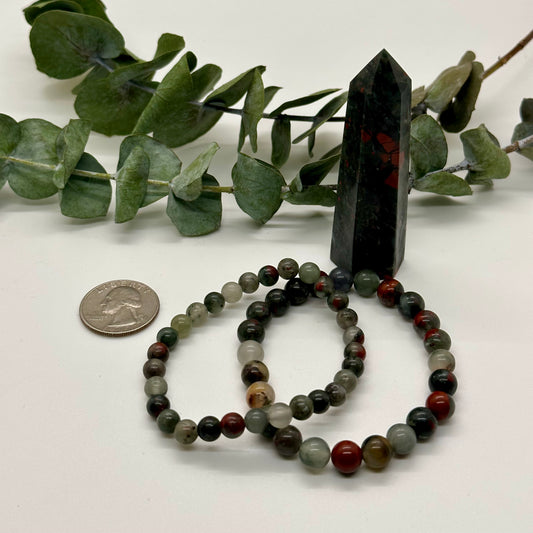 African Bloodstone Beaded Bracelets