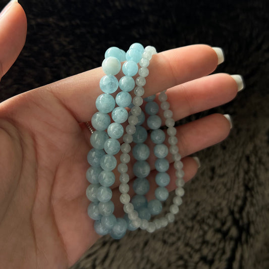 Aquamarine Beaded Bracelet