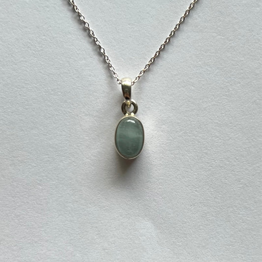 Aquamarine Sterling Silver Necklace