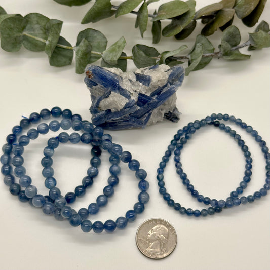 Blue Kyanite Beaded Bracelet