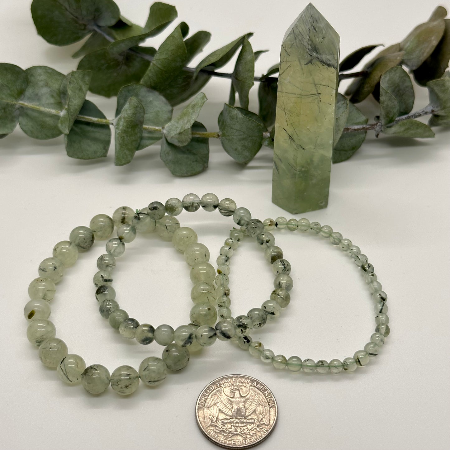 Prehnite Beaded Bracelet