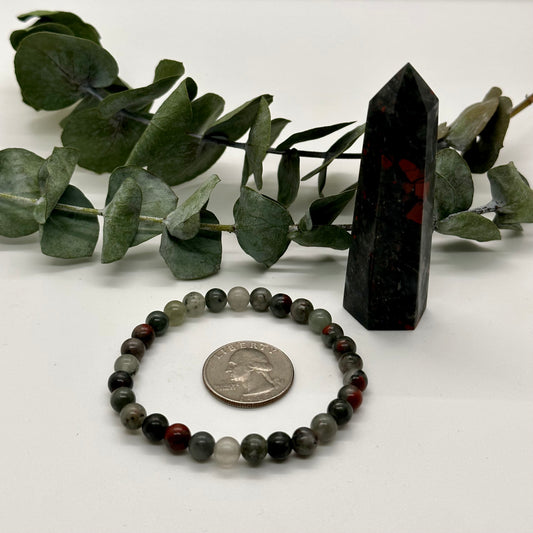 African Bloodstone Beaded Bracelets