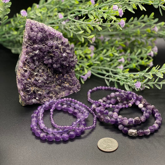 Amethyst Beaded Bracelets