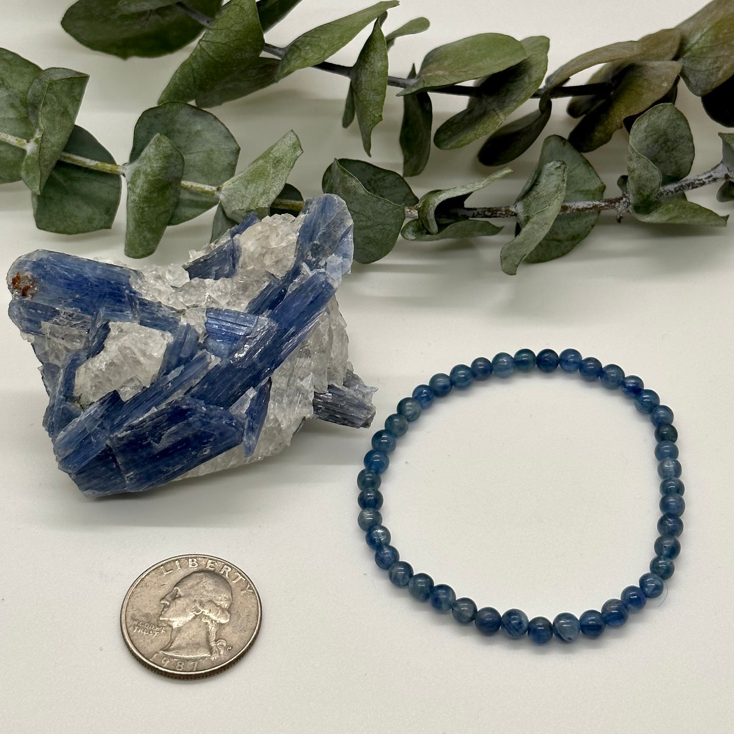 Blue Kyanite Beaded Bracelet