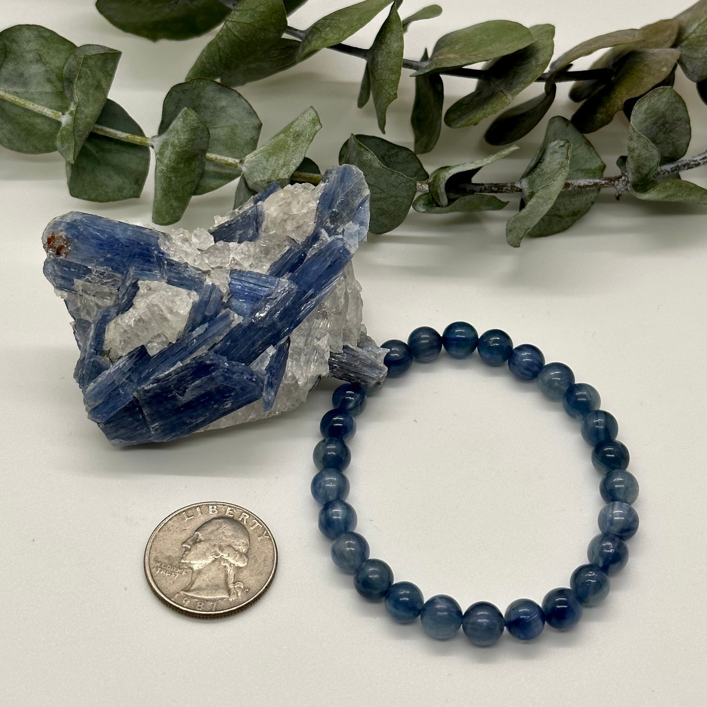 Blue Kyanite Beaded Bracelet