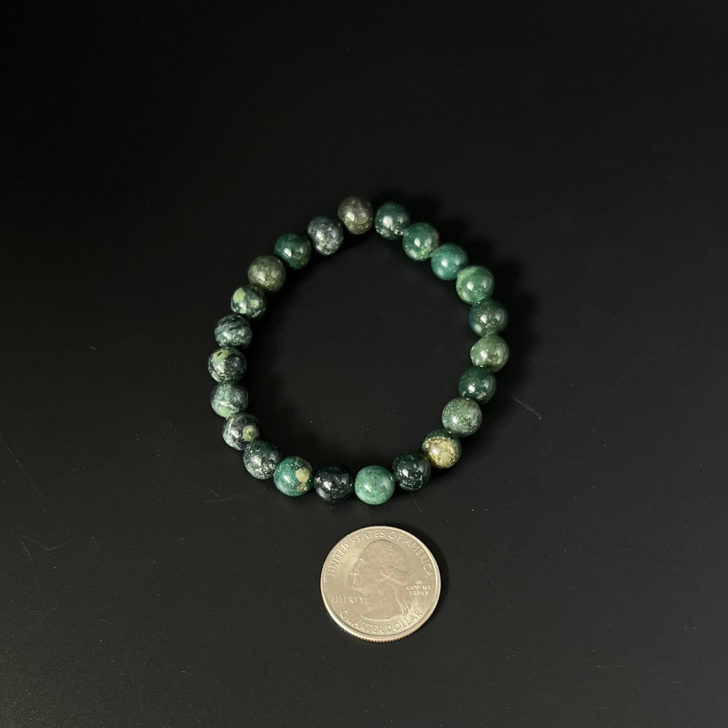 Moss Agate Beaded Bracelet