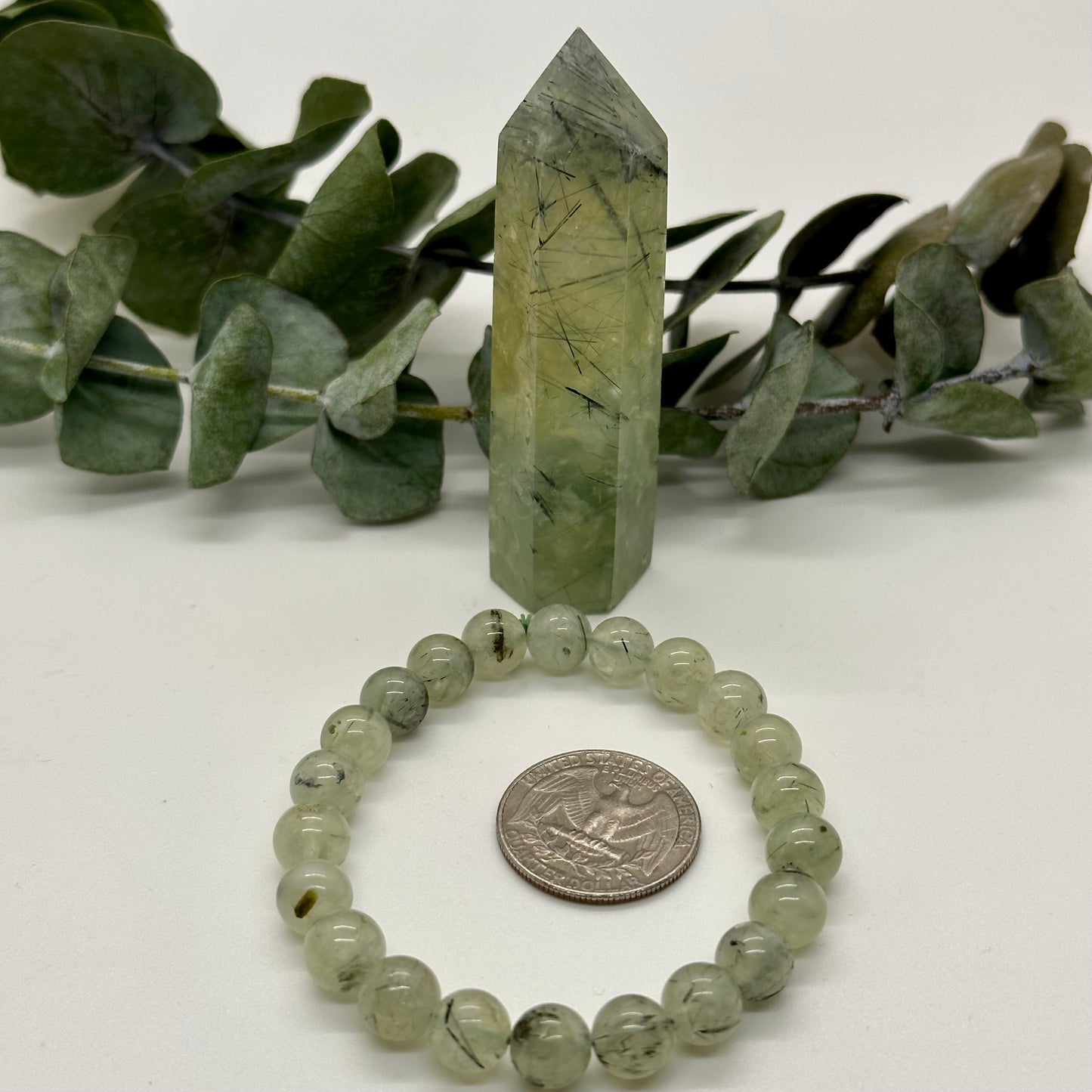 Prehnite Beaded Bracelet