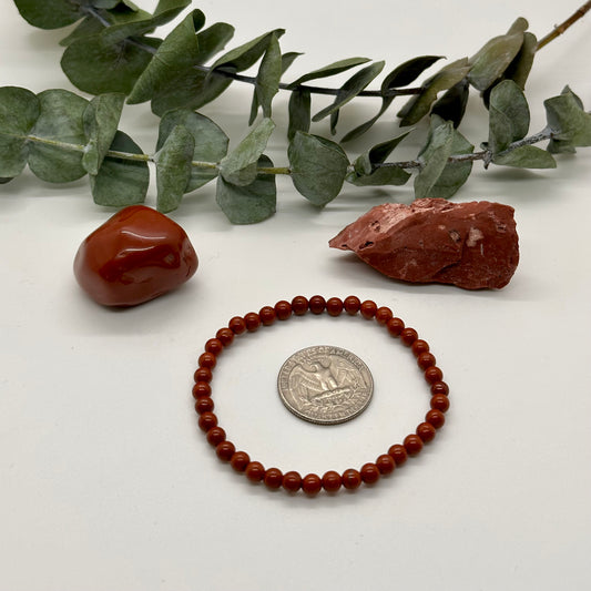 Red Jasper Beaded Bracelet