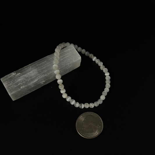 Selenite Beaded Bracelet